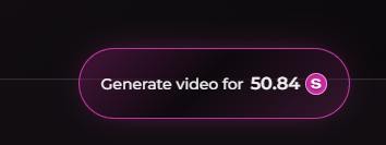 Seduced AI 'Generate video for 50.84 credits' button